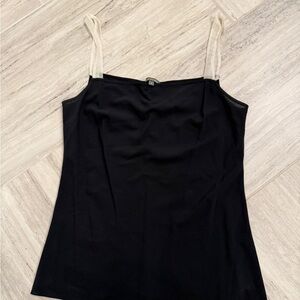Zac Posen Black and Cream Camisole